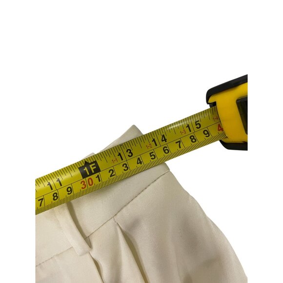 Zara Womens Pants S Ivory Pleated Straight Leg Trousers High Waist 9072/580 NWT - Picture 14 of 16